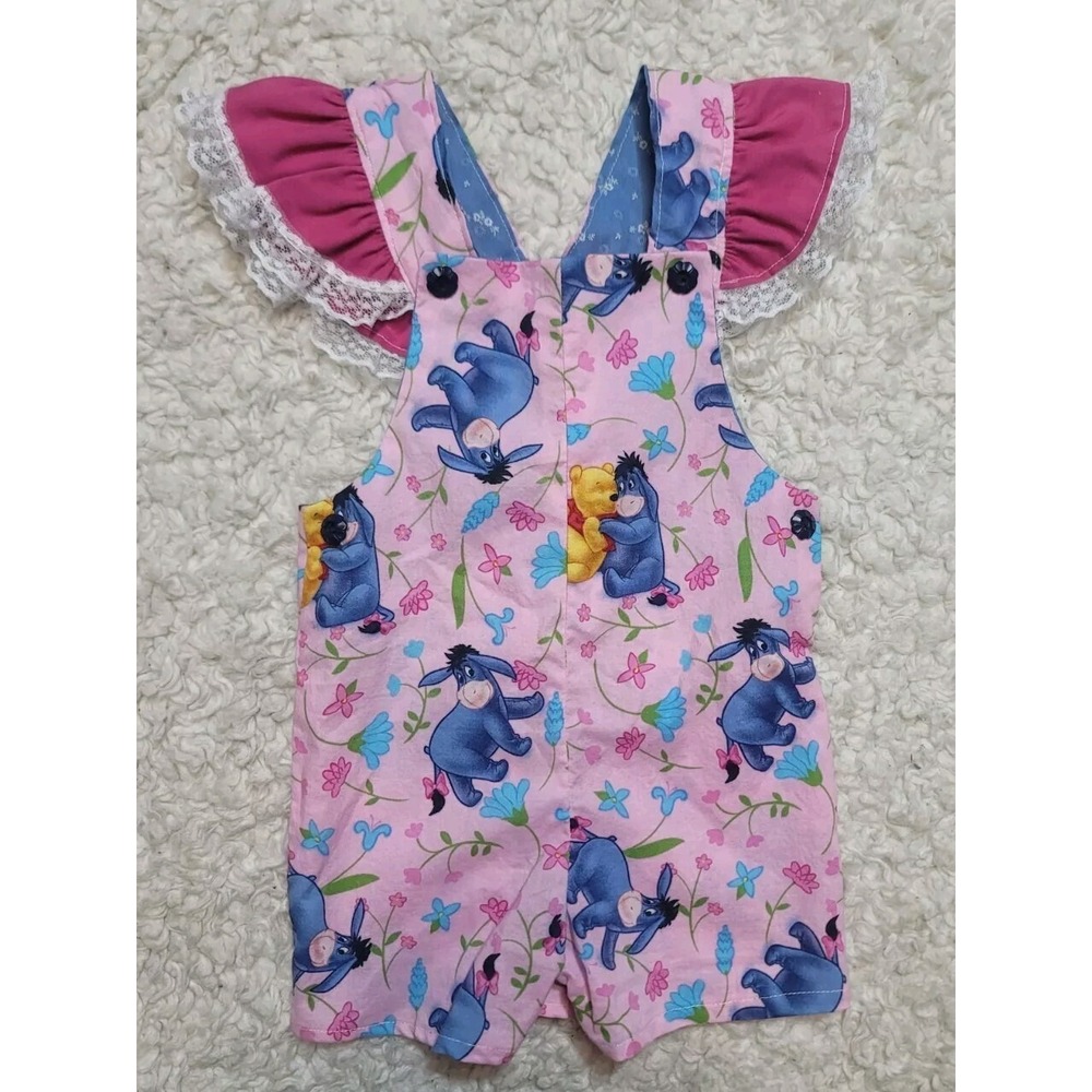 Handmade Girls Romper  Winnie-the-Pooh  Lace 12 Months‎